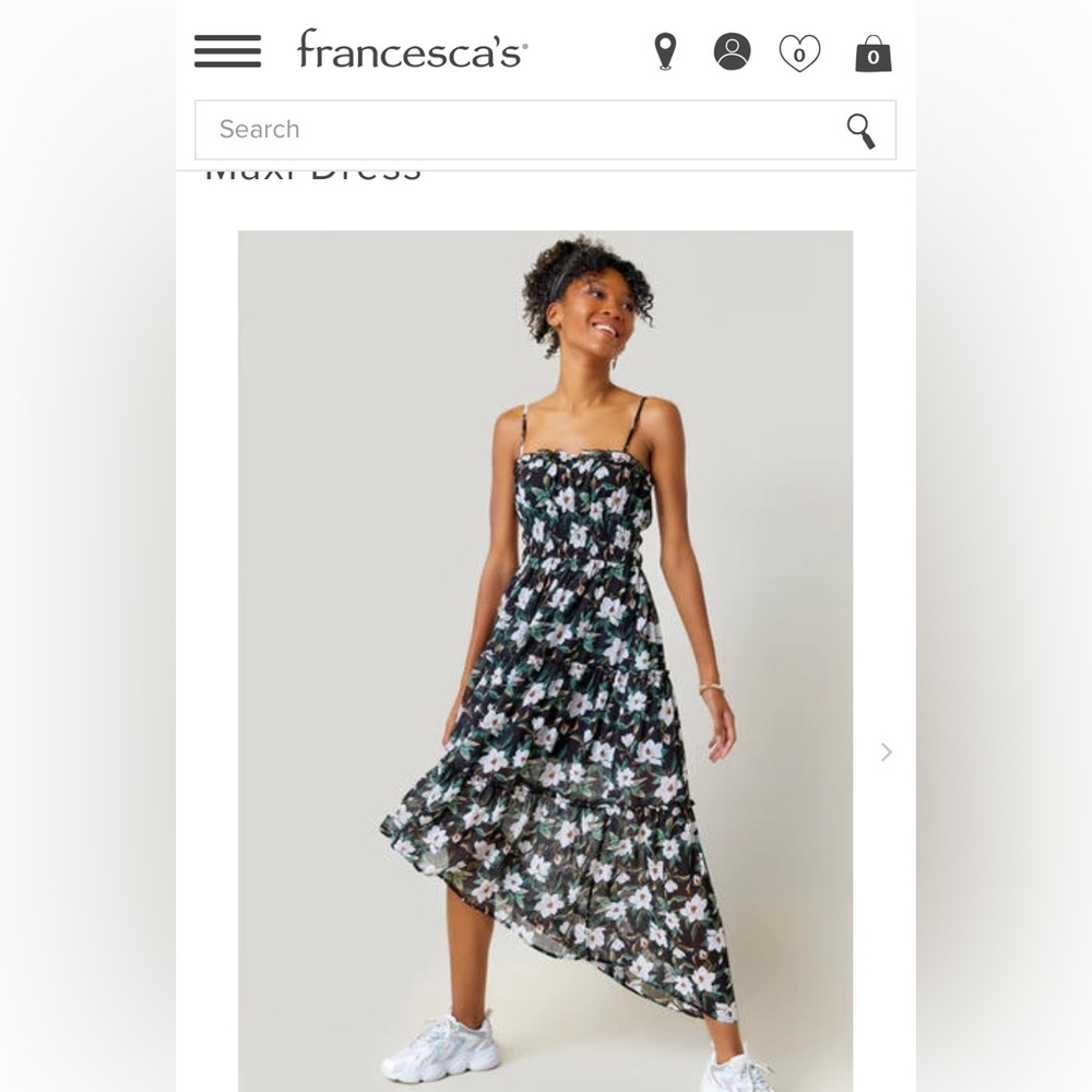 Genevieve Floral High Low Maxi Dress